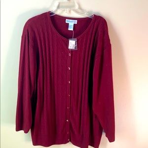 NWT Woman’s Dressbarn Red Cardigan size 22/24 3x